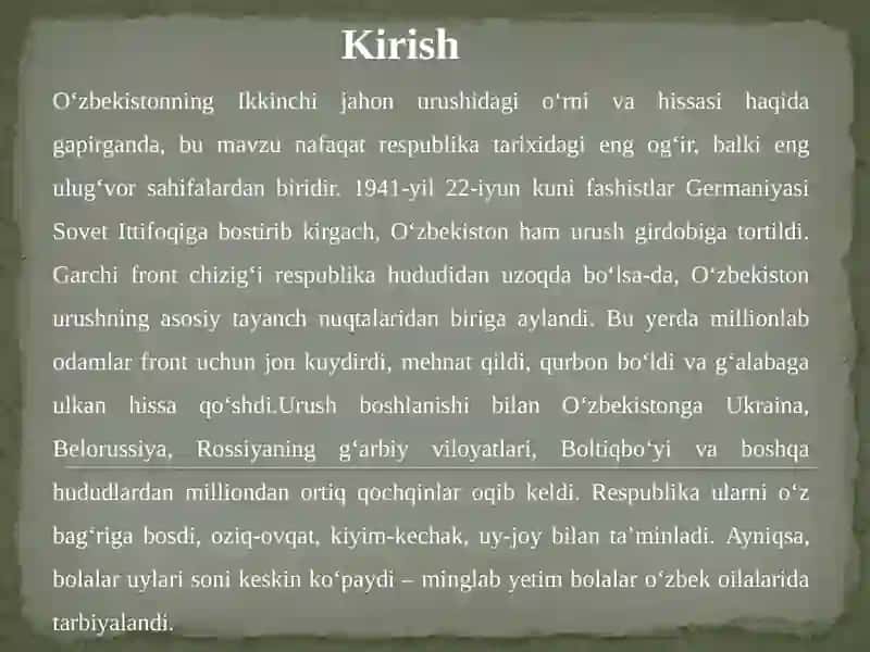 O'zbekiston Ikkinchi Jahon urushi yillarida 4