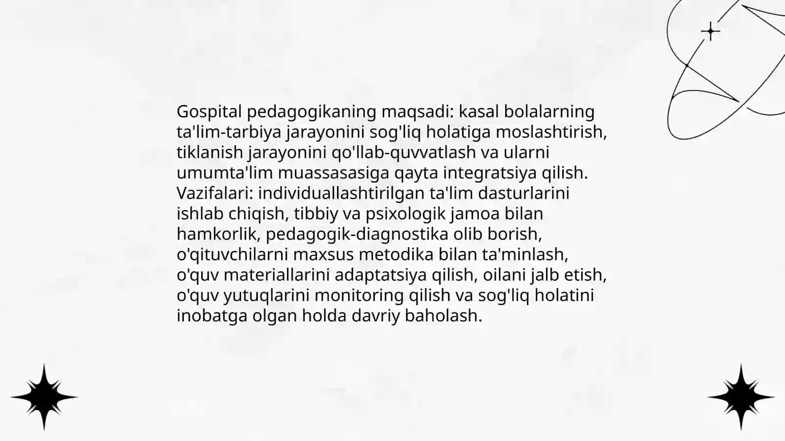 Gospital pedagogika va uning tamoyillari 4
