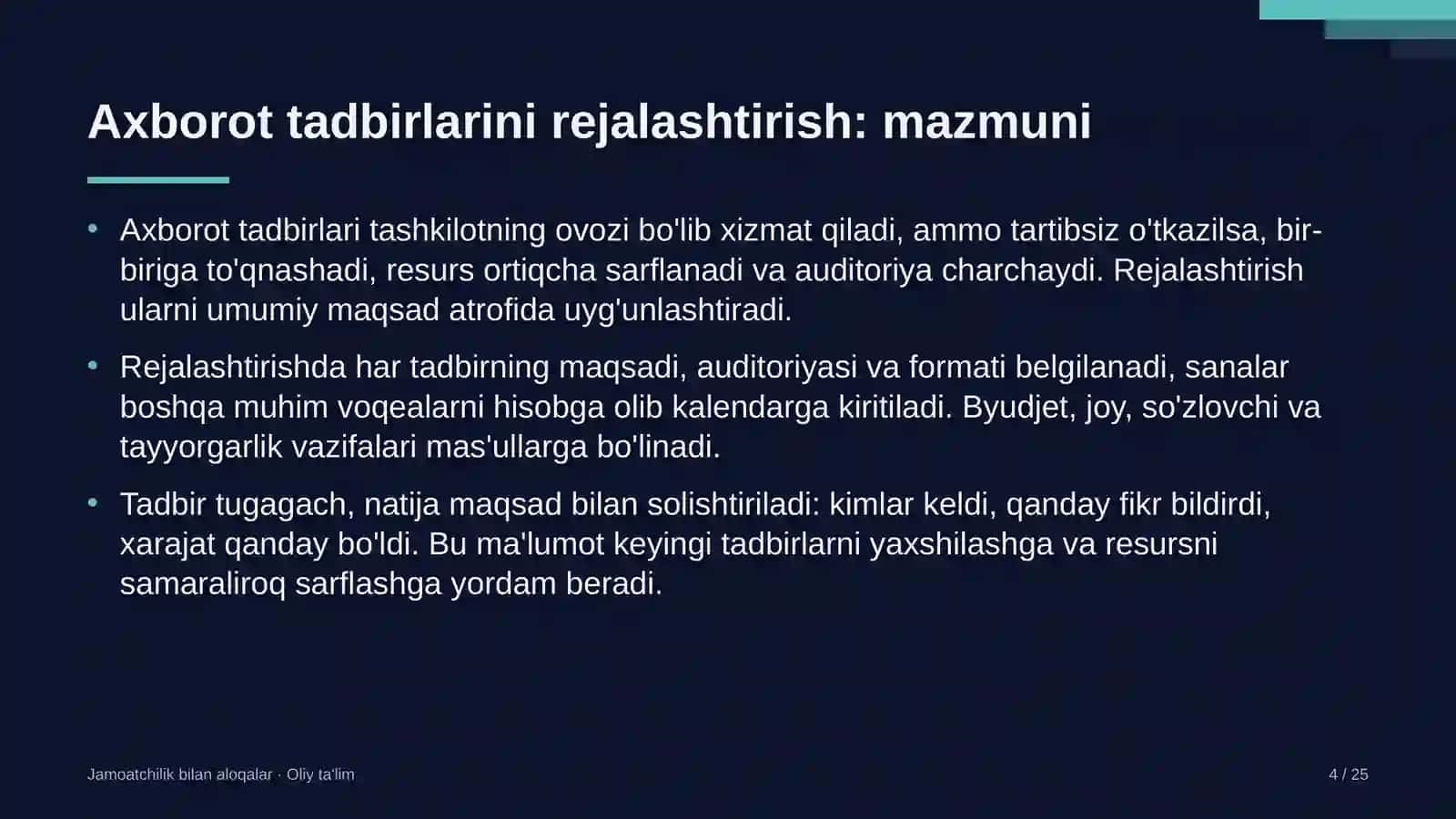 dublyaj studiyalarida axborot tadbirlarini rejalashtirish 8181 4