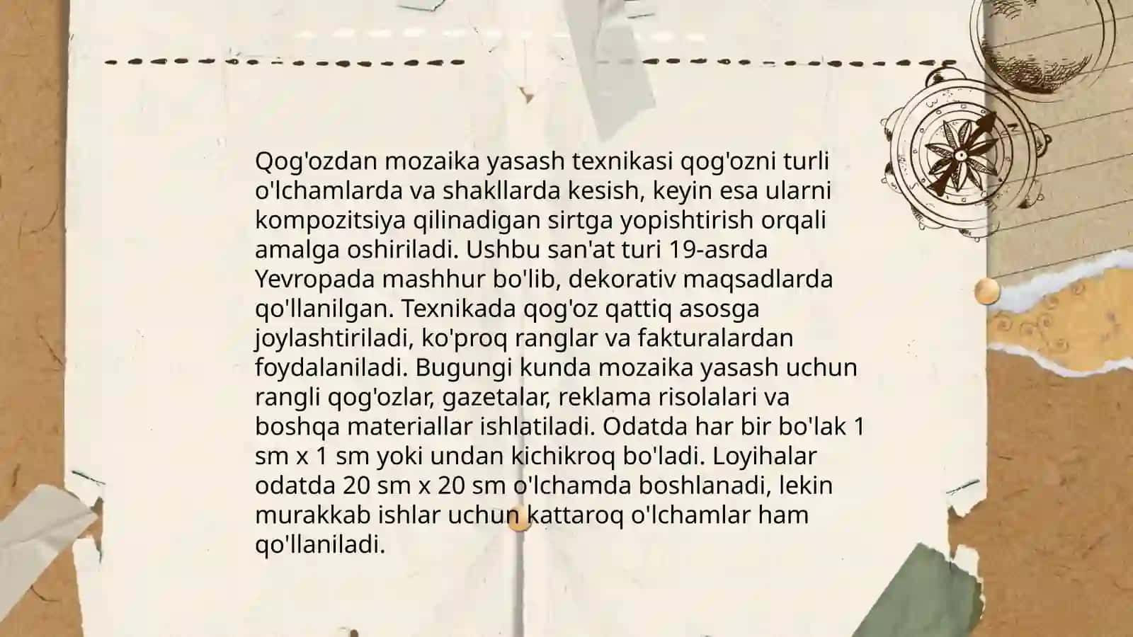 Qog'ozdan mozaika yasash 4