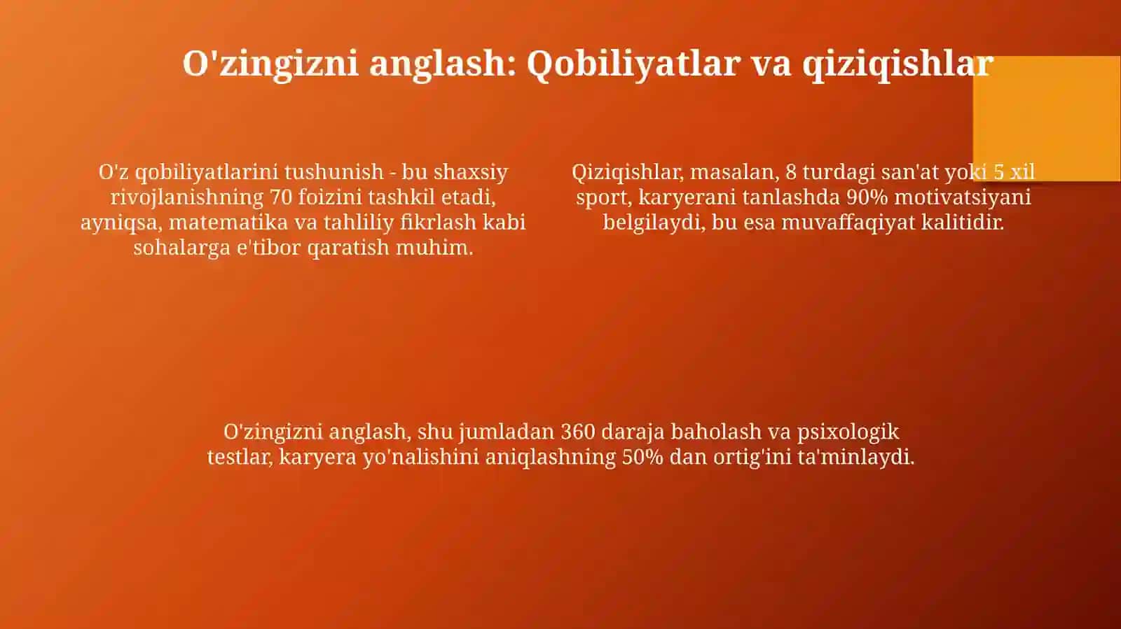 Kasbga yoʻnaltirish 4