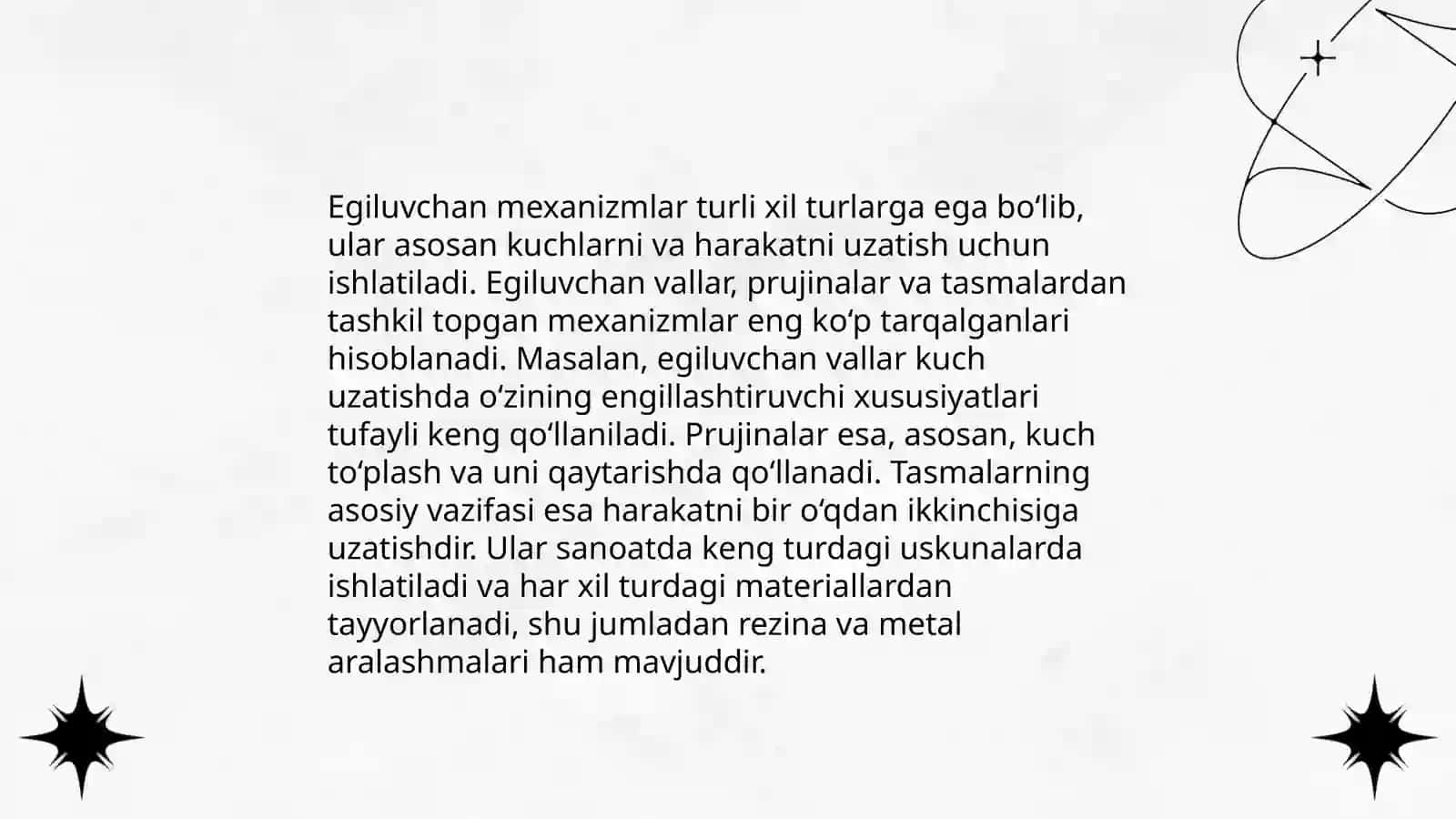 Egiluvchan zvenoli mexanizmlar 4