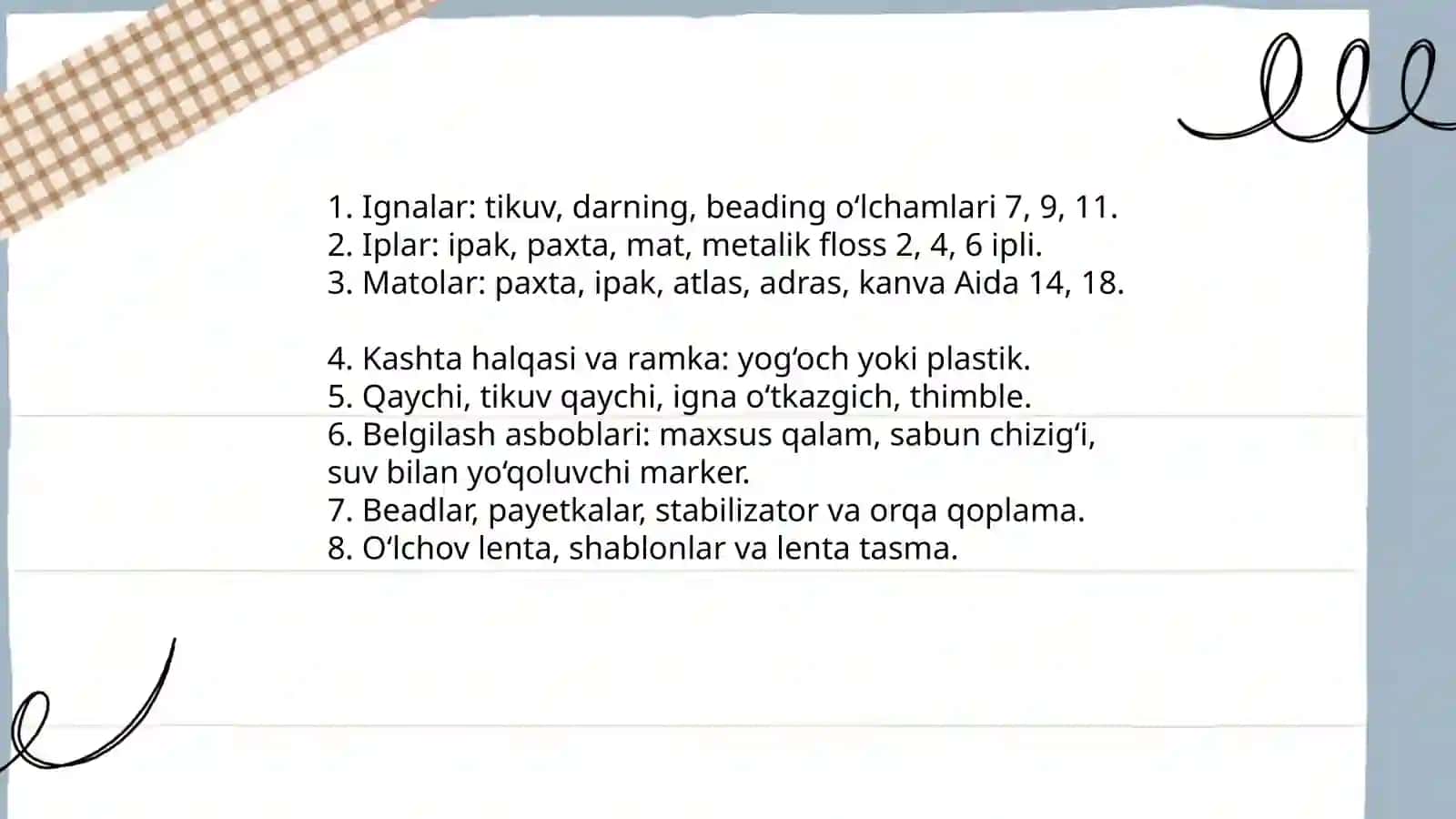 Amaliy san'at turlaridan kashtachilik 4