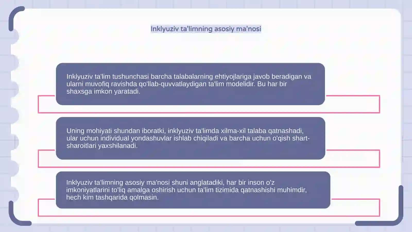 Inklyuziv ta'lim tushunchasi va uning mohiyati 4