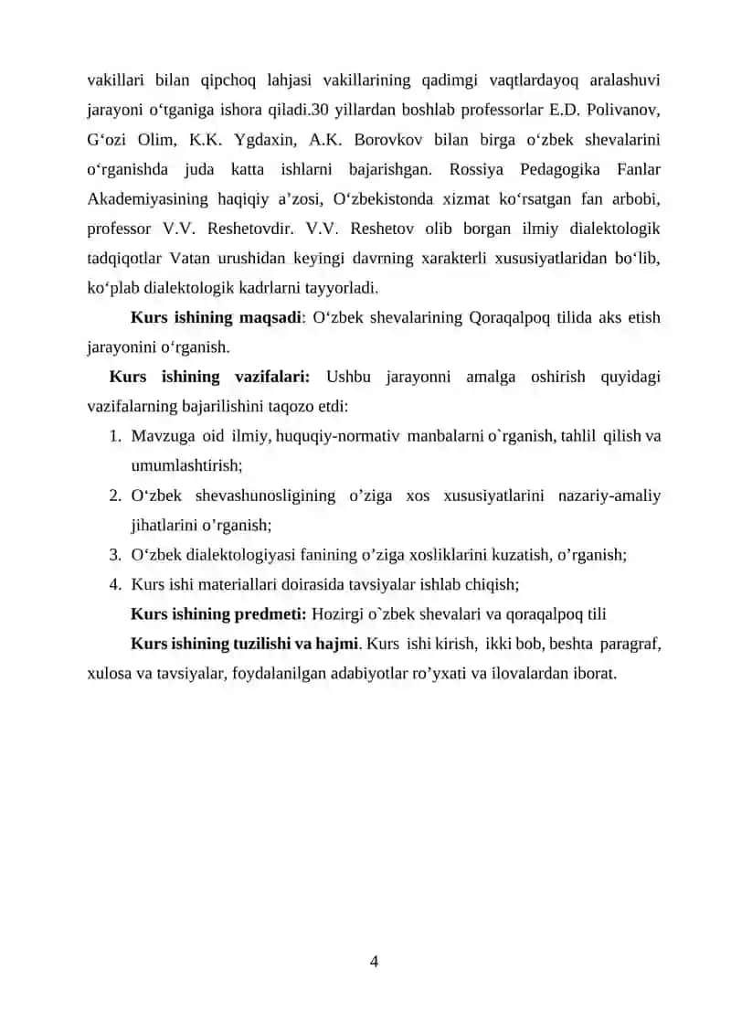 HOZIRGI O`ZBEK SHEVALARI VA QORAQALPOQ TILI 4