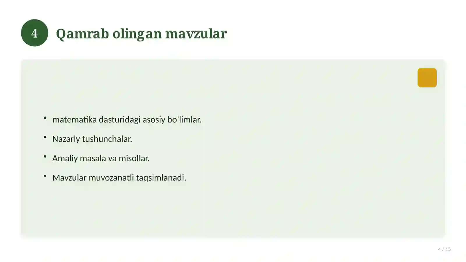 Texnika fanidan test savollari 4