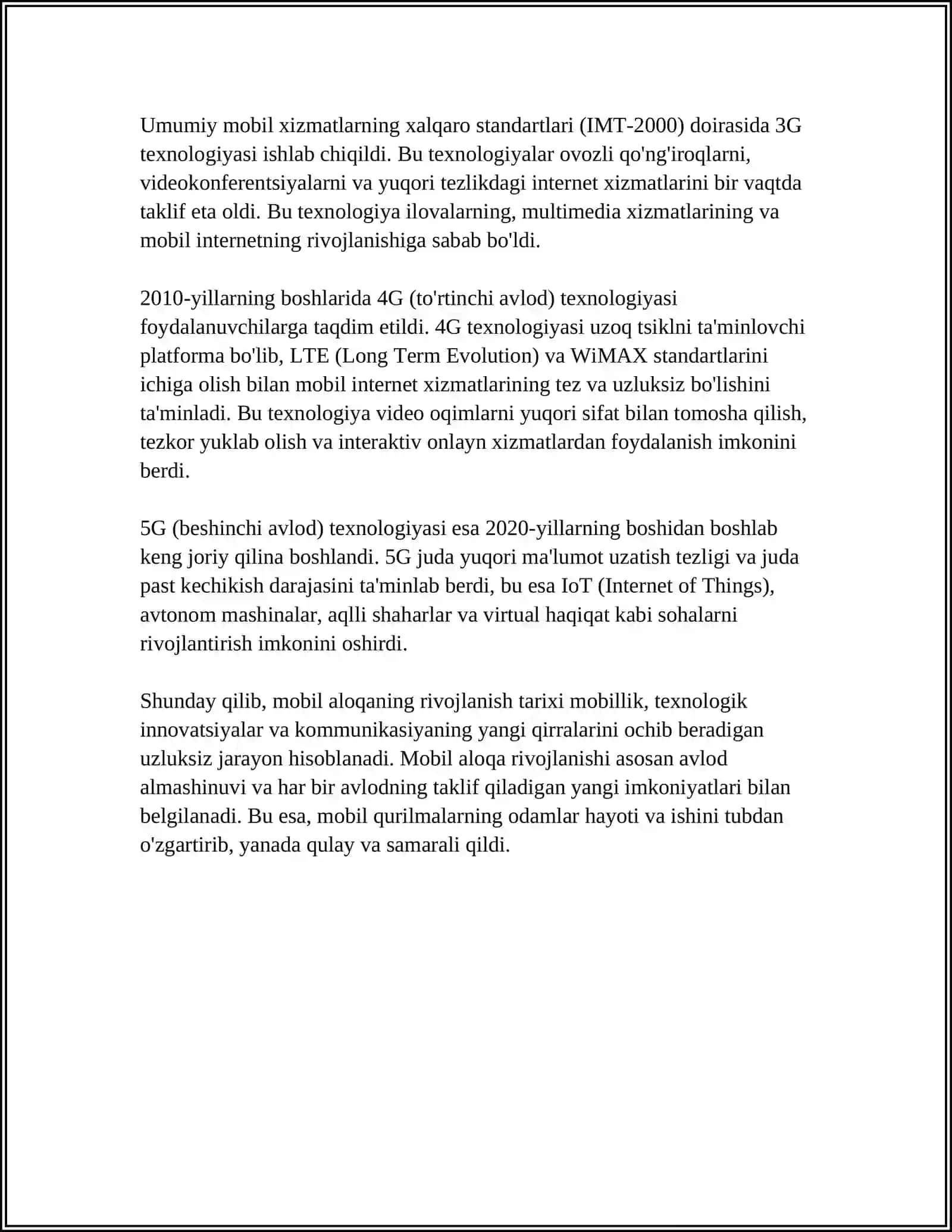 МТ10 MOBIL ALOQA STANDARTLARI 4