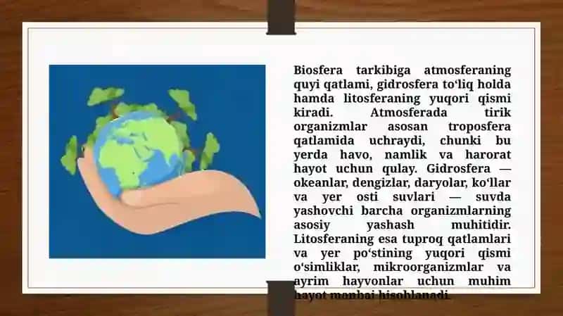 Biosfera haqida tushuncha (TAQDIMOT) 4