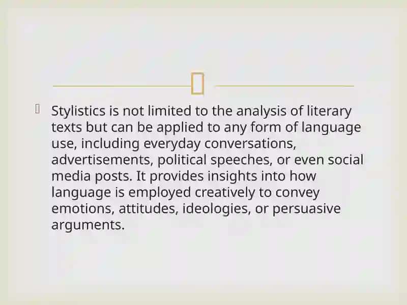 Stylistics as a branch of linguistic science 4