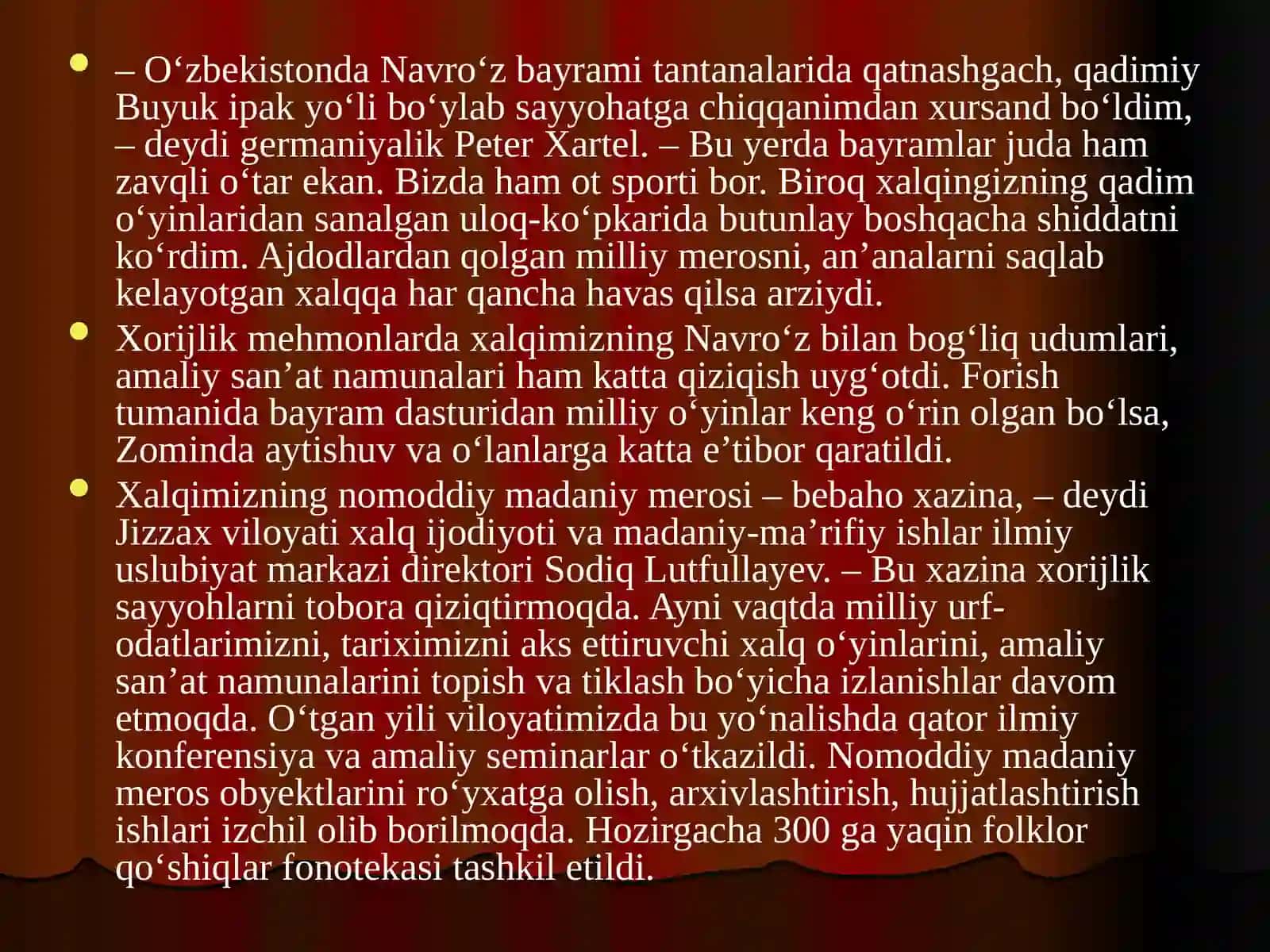 Madaniy va Ma`naviy meros 4