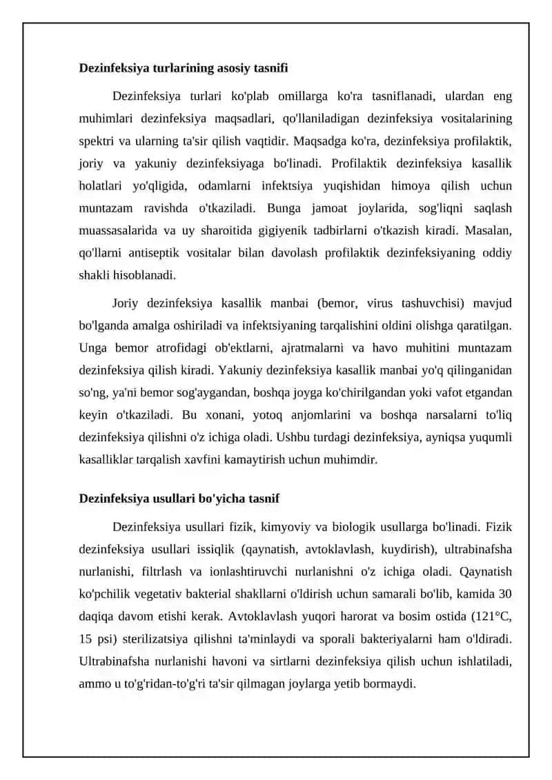 Dezinfeksiya tasnifi 4