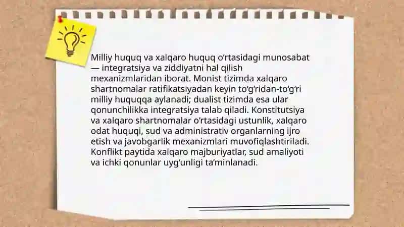Xalqaro va milliy huquqlar 4