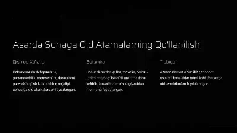 Boburning "Boburnoma" Asarida Sohaga Oid Leksika 4