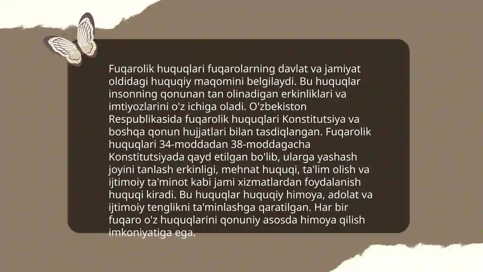 Huquqni qòlash 4