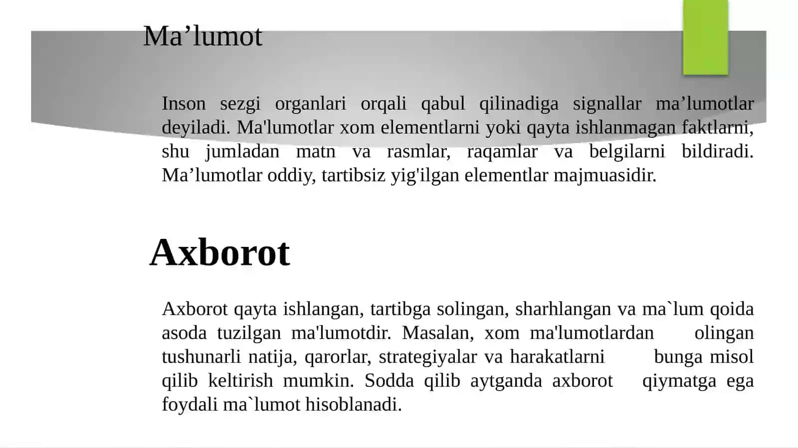 Zamonaviy axborot-kommunikatsiya texnologiyalarining tushunchasi va tasnifi chi: Shohobiddinov Fazliddin 4
