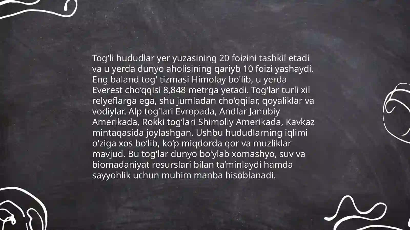 O'zbekiston relyefining umumiy geografik tavsifi 4