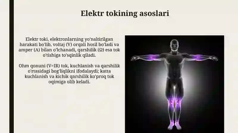 Elektr tokini inson tanasiga ta'siri 4