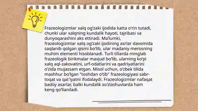 Oʻzbek tili frazeologizmlari 4