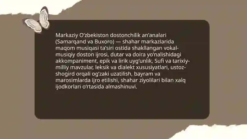 Dostonchilik maktablari va ularning an'analari 4