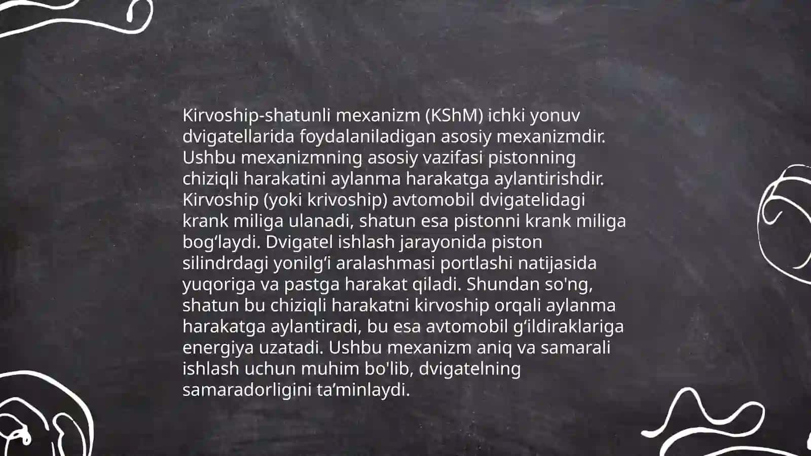 Kirvoship shatunli mehanizim 4