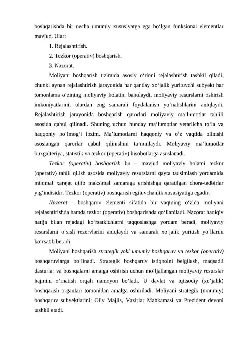 Moliyani boshqarish 4