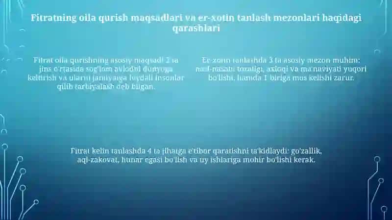 Fitratning “Oila asari” 4