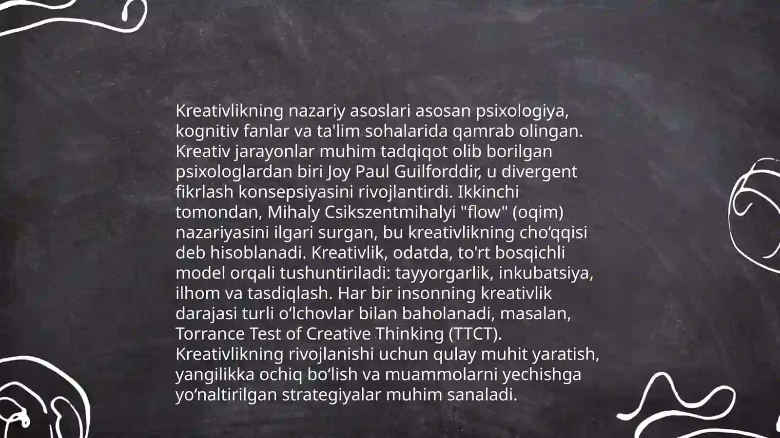 Intelekt va kreativlik nazariyalari 4