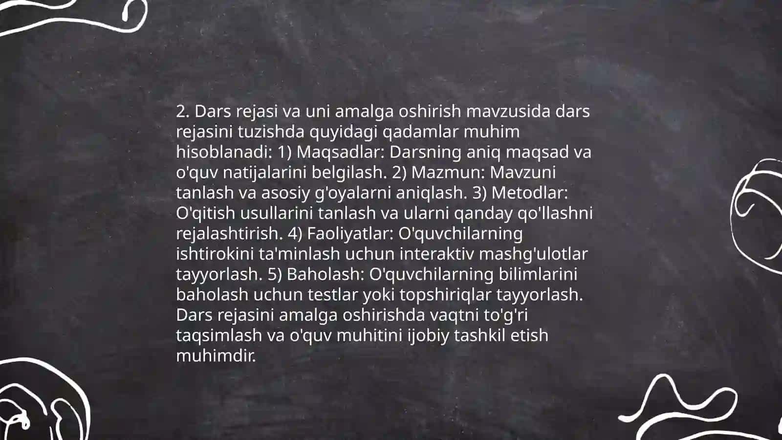 Matematika mashgʻulotlarini kuzatish va tahlil qilish 4