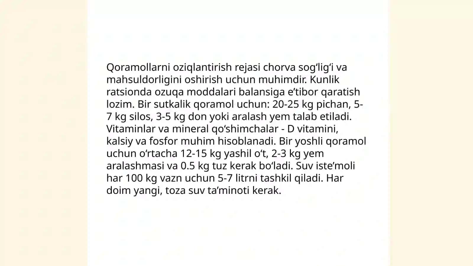Qoramol zoti tanlash 4