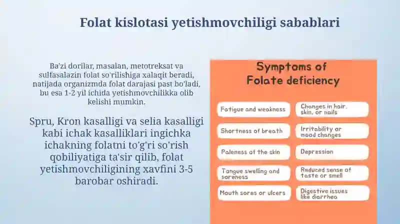 Folat kislotasi yetishmovchiligi 4