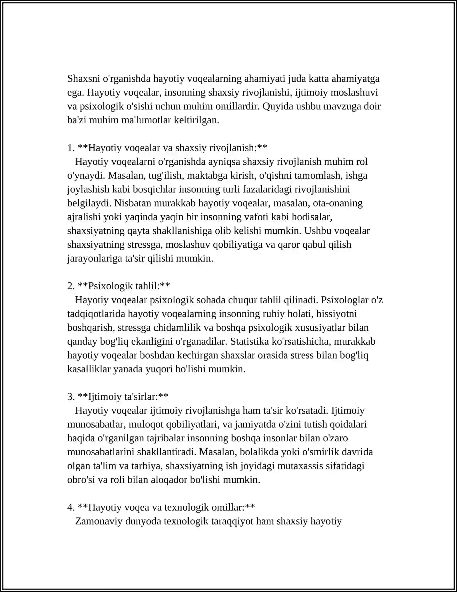 SHAXSNI OʻRGANISHDA BIOGRAFIK METODLAR 4