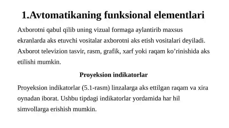 Avtomatikaning funksional elementlari 4