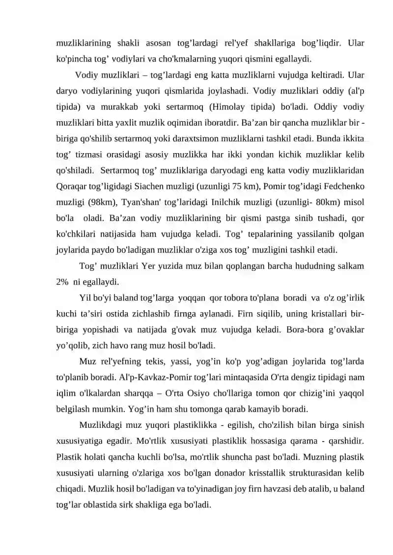 Muzliklar va ularning geologik faoliyati 4
