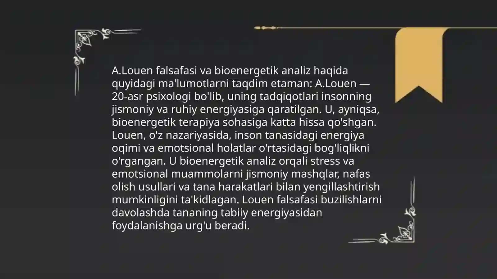 Bioenergetik analiz asoslari 4