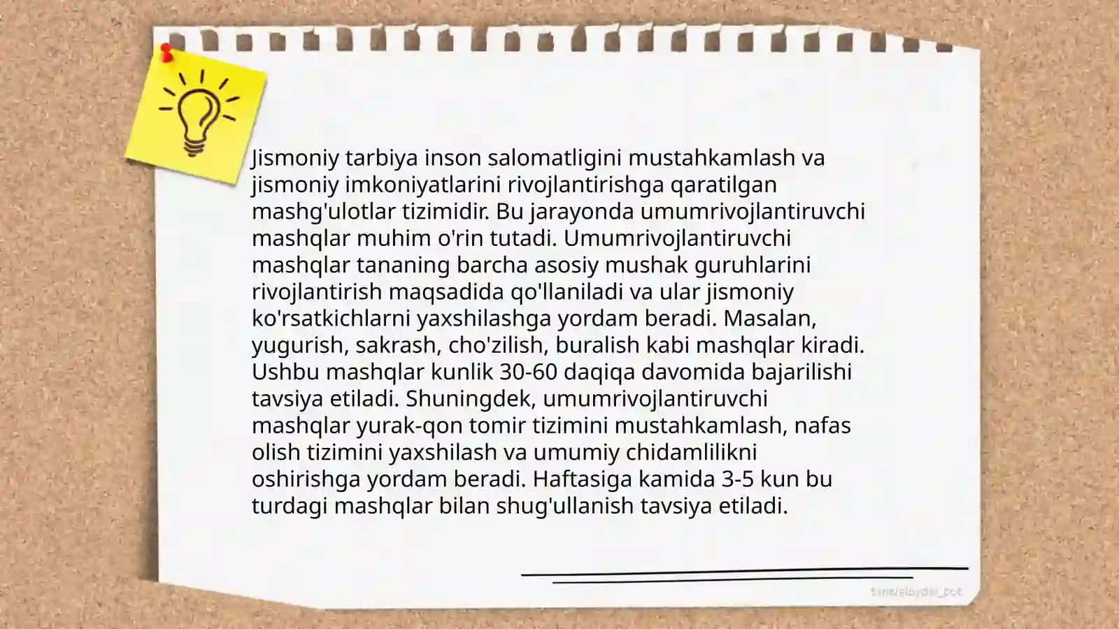 Umumrivojlantiruvchi mashqlar 4