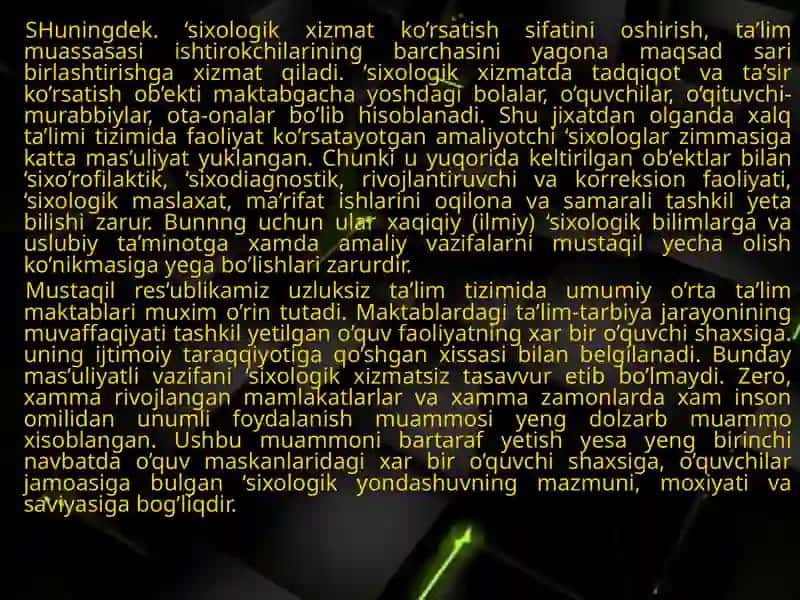 O’qituvchi Psixologiyasi 4