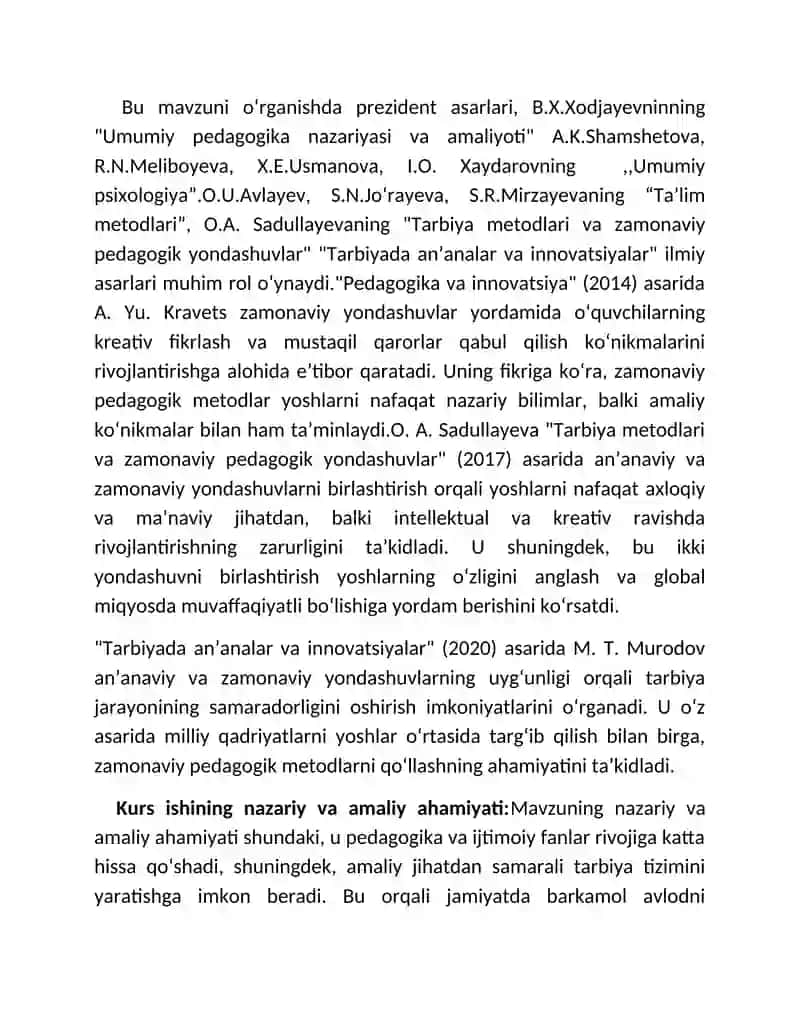 Tarbiya masalasiga an’anaviy va zamonaviy yondashuvlar 4