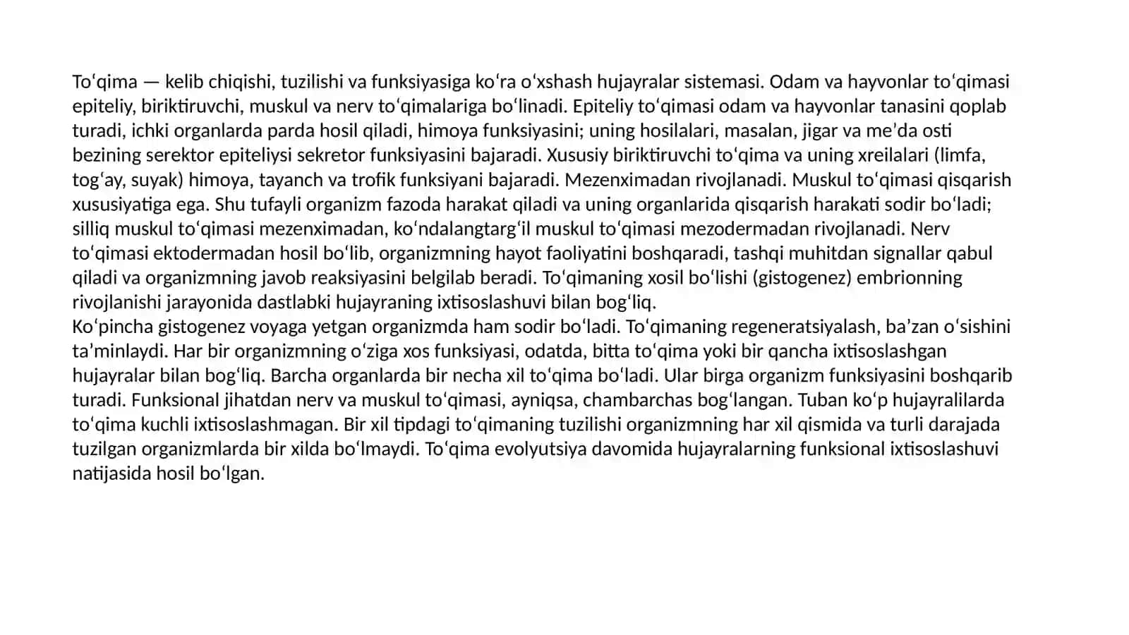 To’qimalar tuzilishi, turlari 4