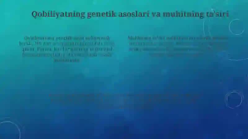 Qobiliyat va uning rivojlanishi 4