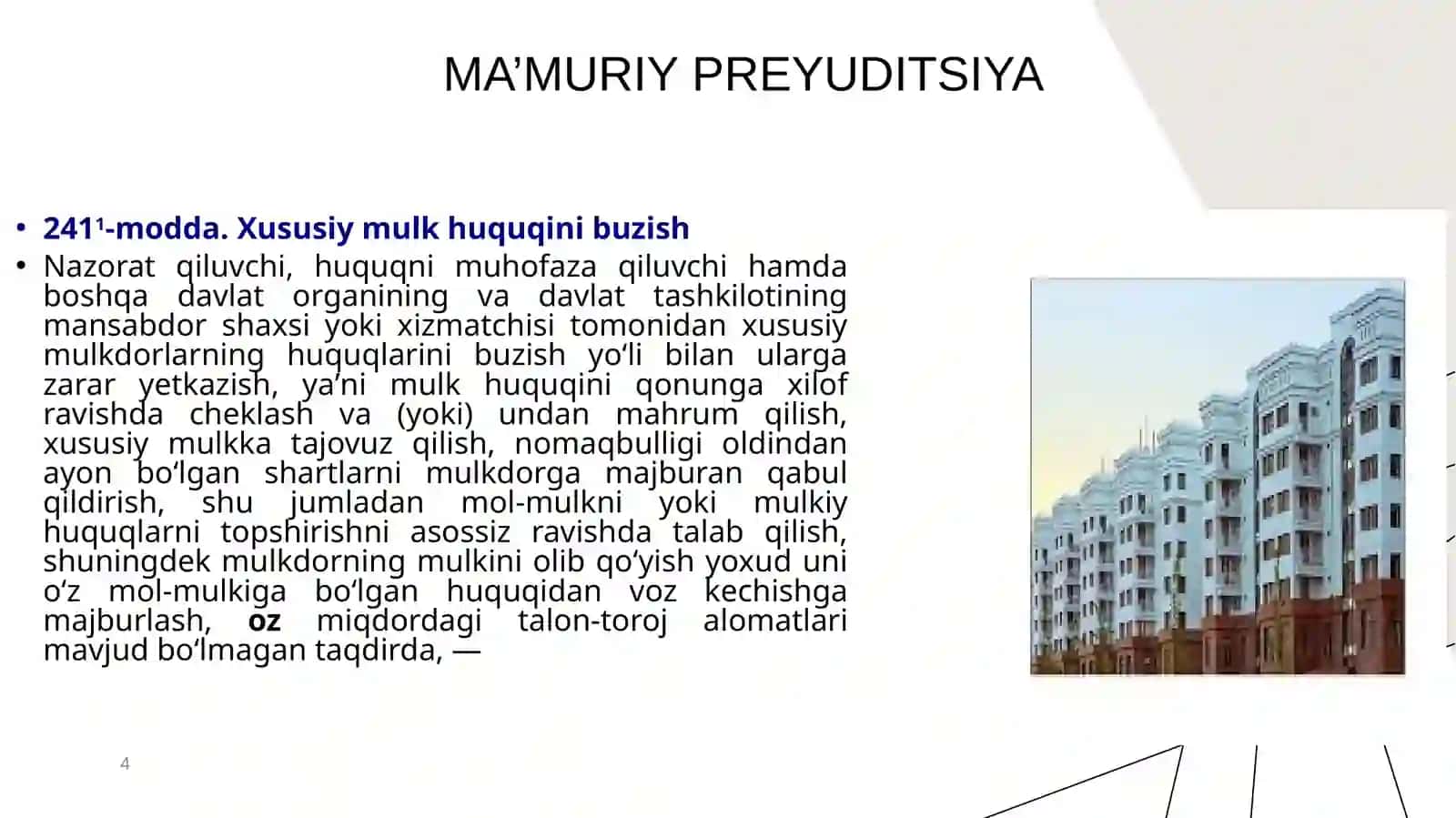 Xususiy Mulk Huquqini Buzish 4