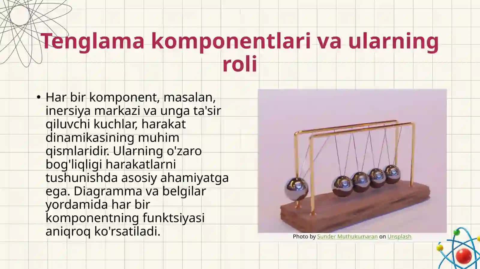 Aylanish harakati dinamikasining asosiy tenglamasi. Inersiya markazi 4
