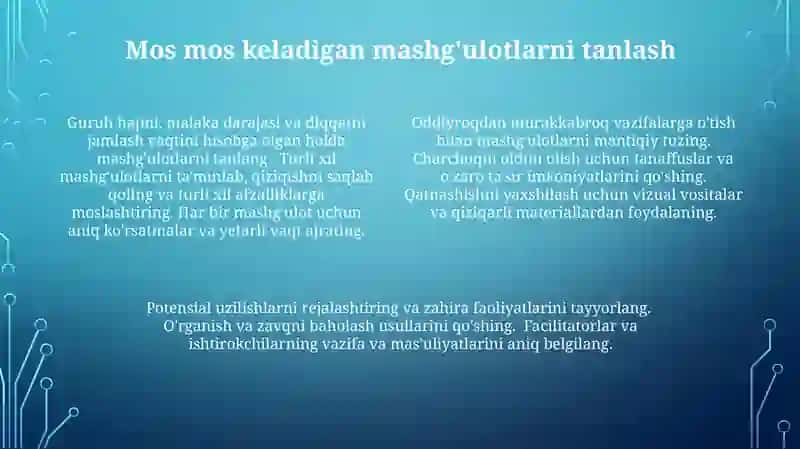 Musiqa Faoliyatlari Ishlanmasi Tuzish 4