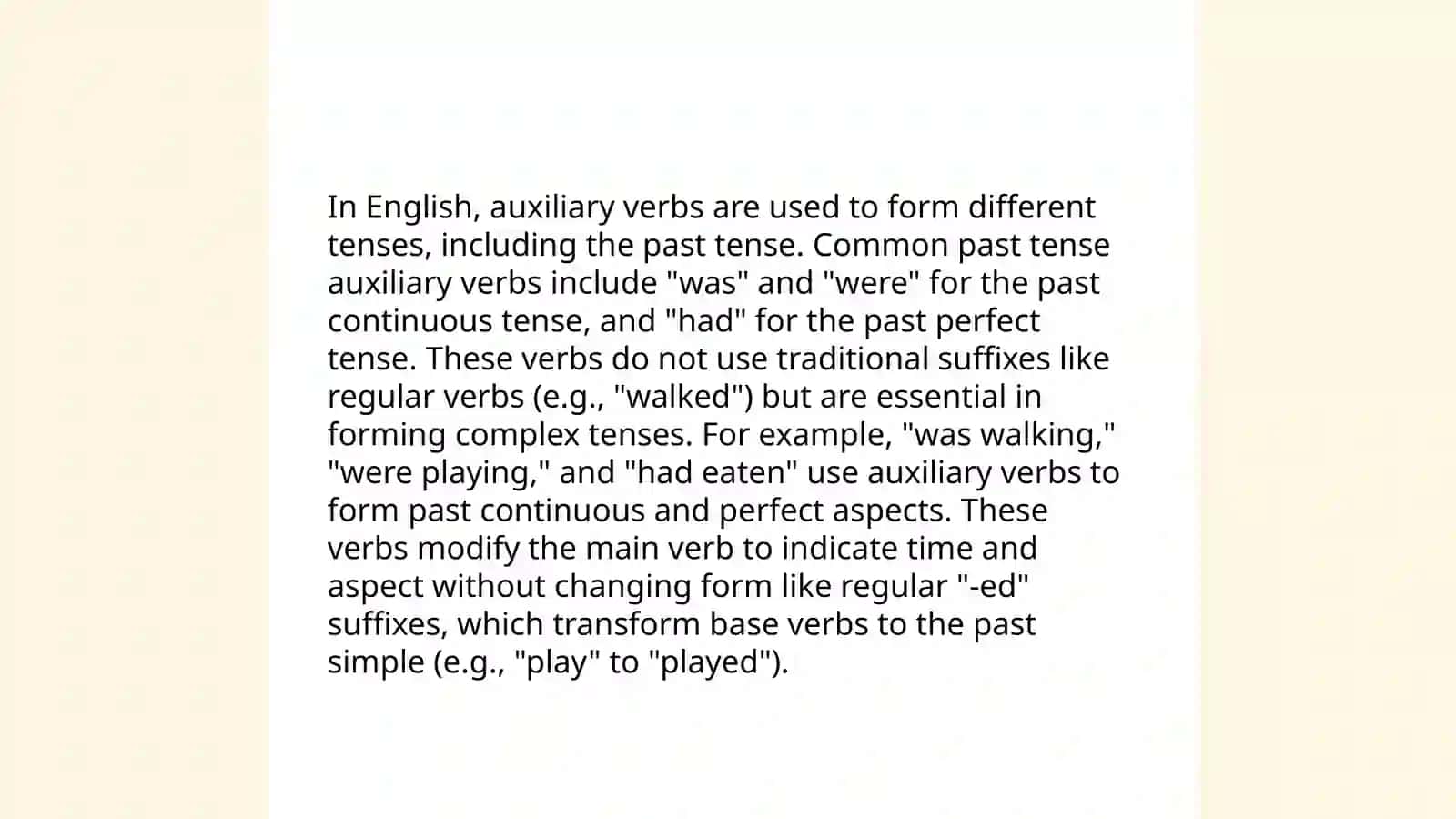 The sugfixes of auxiliary verbs 4