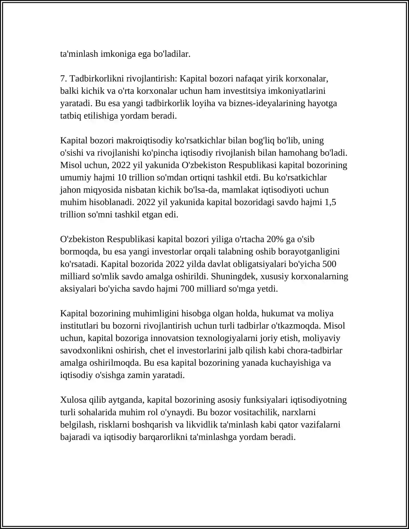 KAPITAL BOZORINING FUNKSIYALARI 4