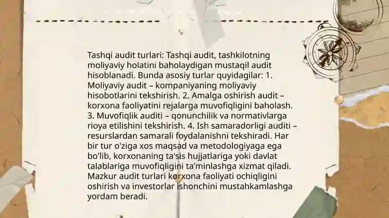 Auditning turlari va shakillari tavsifi 4