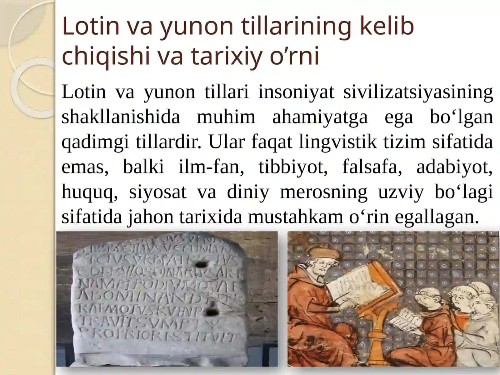 Lotin-yunon atamalarining tibbiyotdagi o‘rni 4