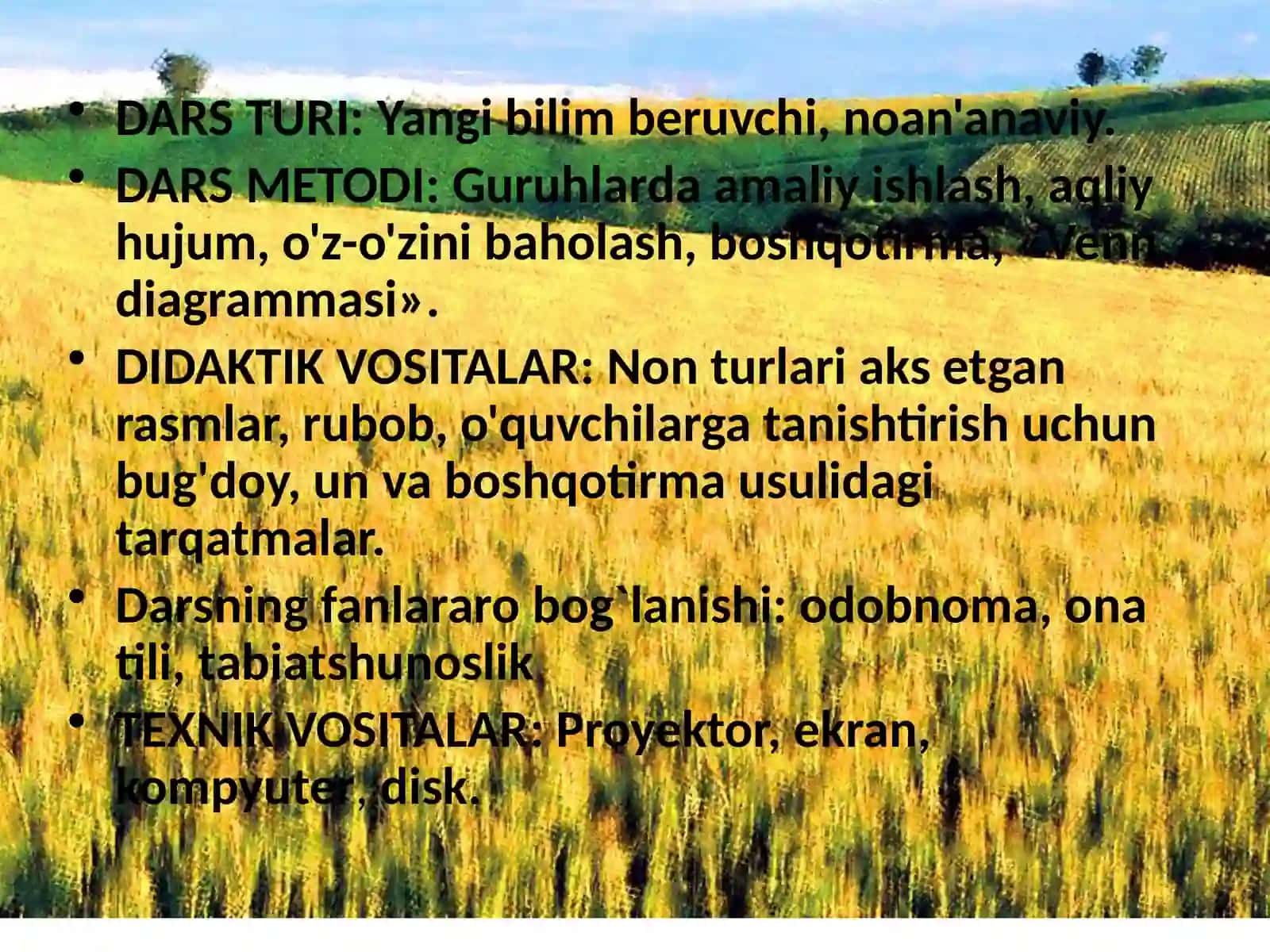 DARS ISHLANMASI NON QAYERDAN KELADI? 4