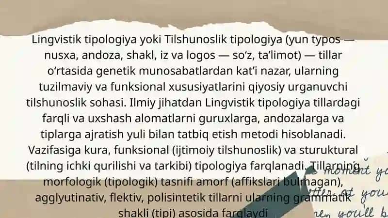 Tillar tasnifi 4