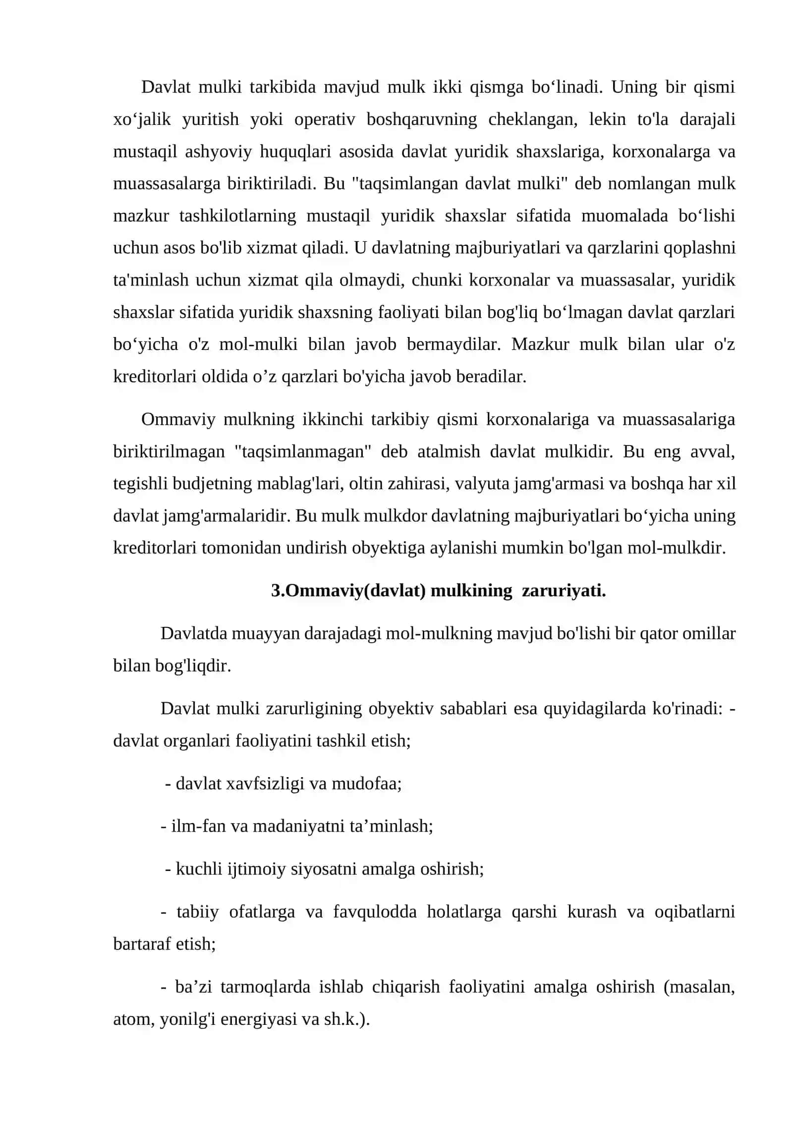Ommaviy (davlat) mulk huquqi 4