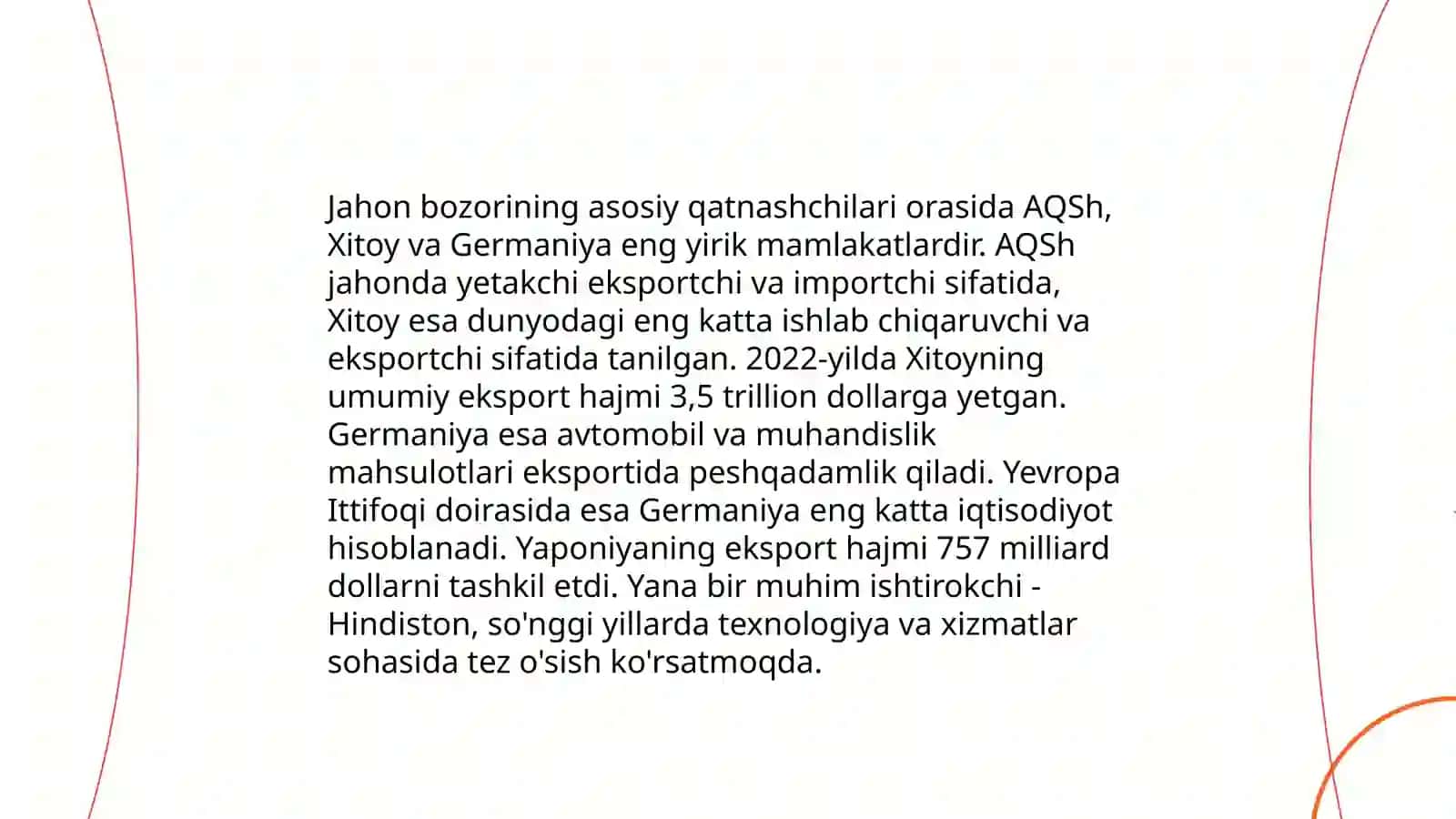 Jahon bozorining tarkibi 4